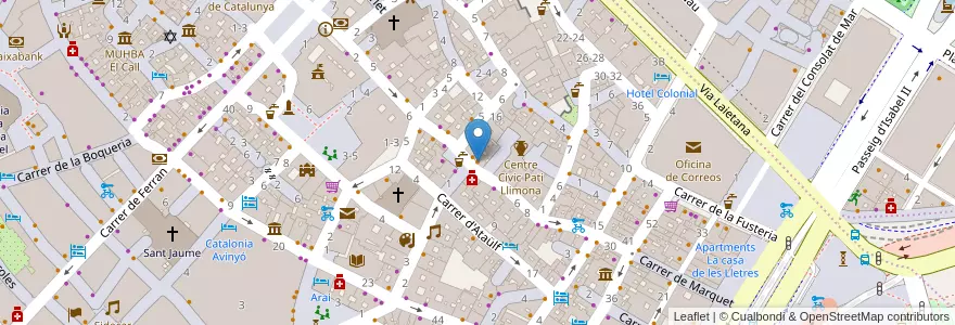 Mapa de ubicacion de El Fruiter del Gotic en Spanien, Katalonien, Barcelona, Barcelonès, Barcelona.