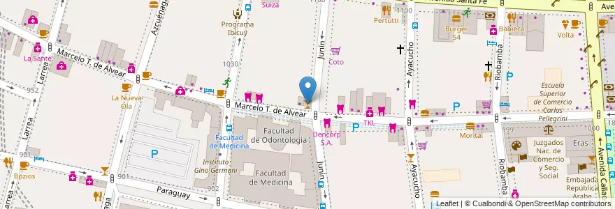 Mapa de ubicacion de El Galeno, Recoleta en Аргентина, Буэнос-Айрес, Comuna 2, Буэнос-Айрес.
