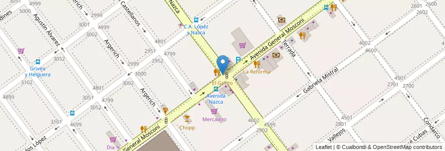 Mapa de ubicacion de El Gallito, Villa Pueyrredon en アルゼンチン, Ciudad Autónoma De Buenos Aires, Comuna 12, ブエノスアイレス.