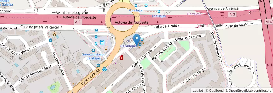 Mapa de ubicacion de El Gallo en 西班牙, Comunidad De Madrid, Comunidad De Madrid, Área Metropolitana De Madrid Y Corredor Del Henares, Madrid.