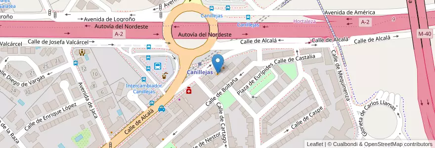 Mapa de ubicacion de El Gallo en スペイン, マドリード州, Comunidad De Madrid, Área Metropolitana De Madrid Y Corredor Del Henares, Madrid.