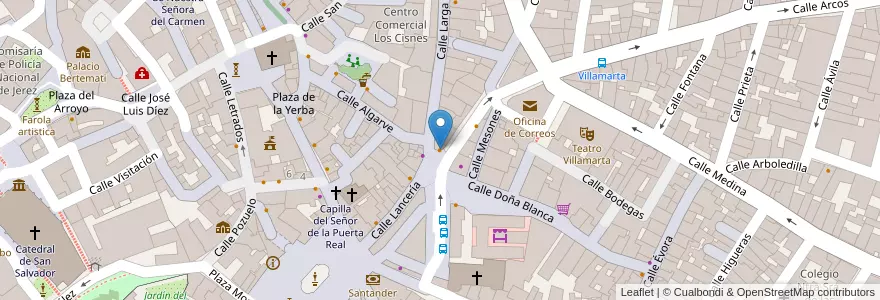 Mapa de ubicacion de El Gallo Azul en إسبانيا, أندلوسيا, قادس, Campiña De Jerez, شريش.
