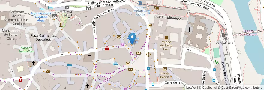 Mapa de ubicacion de El Gallo Café & Bar en اسپانیا, Castilla-La Mancha, Toledo, Toledo, Toledo.