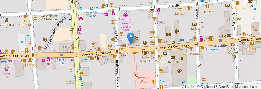 Mapa de ubicacion de El Gato Negro, San Nicolas en الأرجنتين, Ciudad Autónoma De Buenos Aires, Buenos Aires.