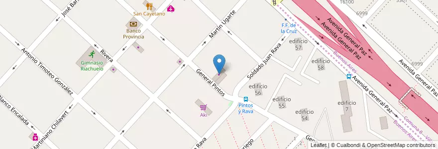 Mapa de ubicacion de El Gauchito en Argentinië, Buenos Aires, Partido De La Matanza, Villa Celina.