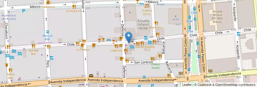 Mapa de ubicacion de El Gol de San Telmo, San Telmo en Argentina, Autonomous City Of Buenos Aires, Comuna 1, Autonomous City Of Buenos Aires.