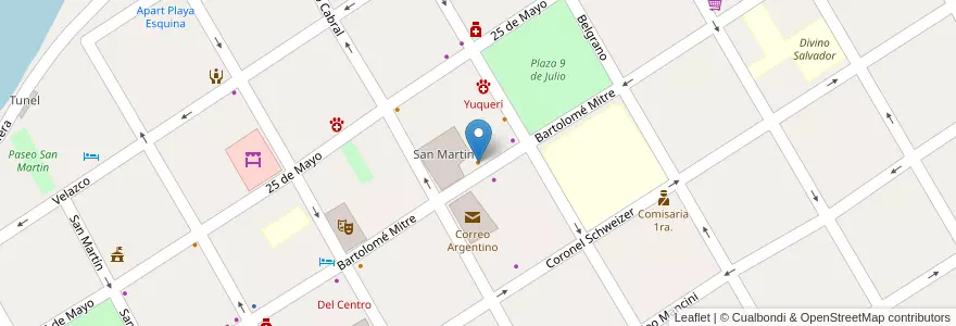 Mapa de ubicacion de El Gordo Lopez en Argentinien, Corrientes, Departamento Esquina, Municipio De Esquina.