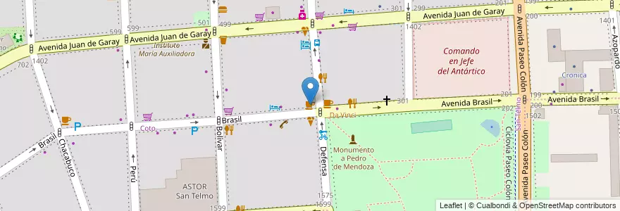 Mapa de ubicacion de El Hipopótamo, San Telmo en Argentina, Autonomous City Of Buenos Aires, Comuna 4, Comuna 1, Autonomous City Of Buenos Aires.
