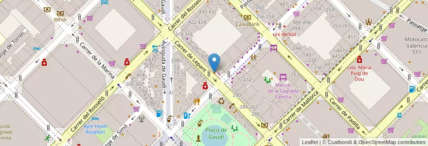 Mapa de ubicacion de El hornero en إسبانيا, كتالونيا, برشلونة, بارسلونس, Barcelona.