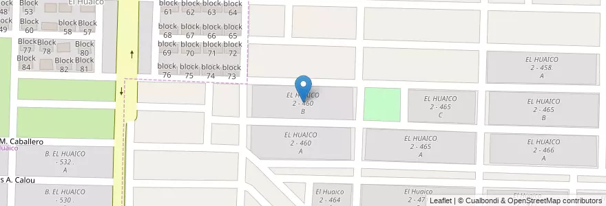 Mapa de ubicacion de EL HUAICO 2 - 460 B en Argentine, Salta, Capital, Municipio De Salta.