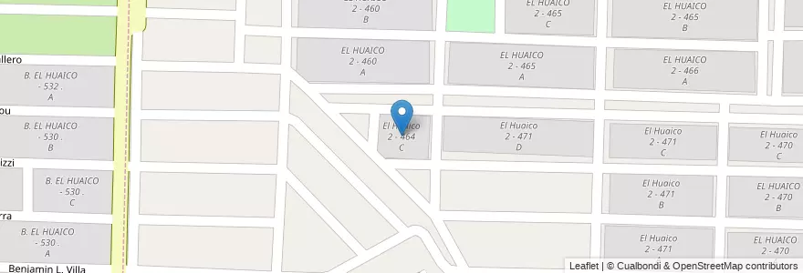 Mapa de ubicacion de El Huaico 2 - 464 C en Arjantin, Salta, Capital, Municipio De Salta, Salta.