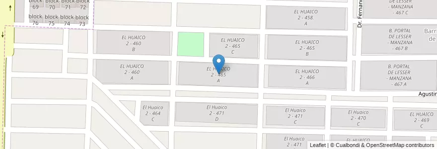 Mapa de ubicacion de EL HUAICO 2 - 465 A en Аргентина, Сальта, Capital, Municipio De Salta.