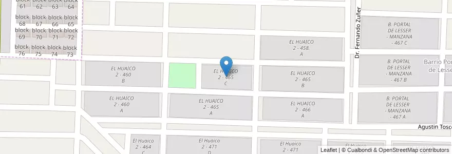 Mapa de ubicacion de EL HUAICO 2 - 465 C en Argentinië, Salta, Capital, Municipio De Salta.