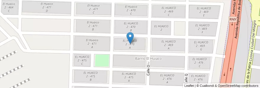 Mapa de ubicacion de EL HUAICO 2 - 470 A en Argentine, Salta, Capital, Municipio De Salta.