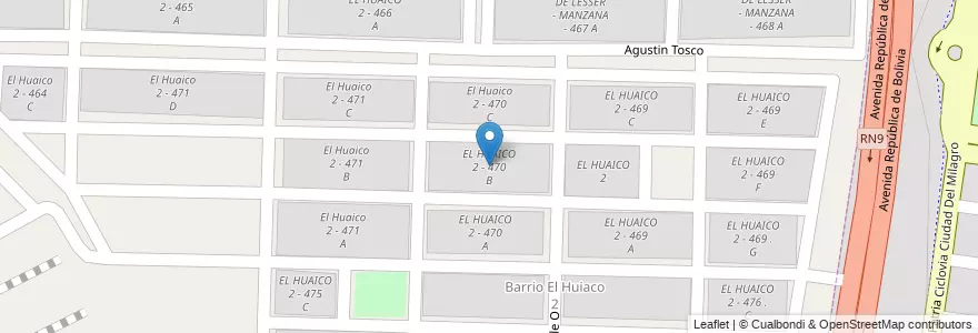 Mapa de ubicacion de EL HUAICO 2 - 470 B en 阿根廷, Salta, Capital, Municipio De Salta.