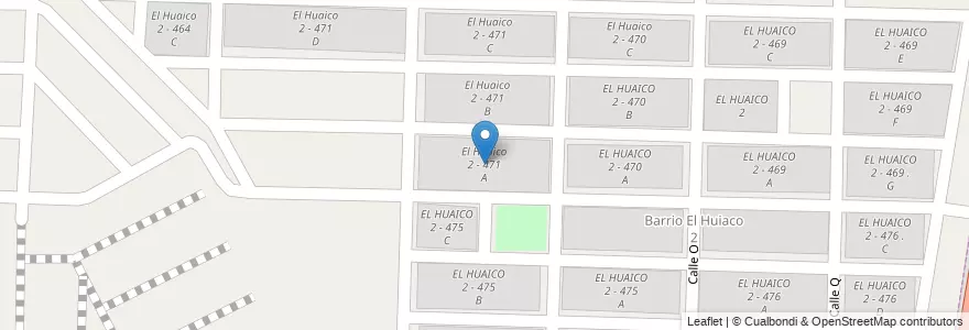 Mapa de ubicacion de El Huaico 2 - 471 A en 아르헨티나, Salta, Capital, Municipio De Salta.