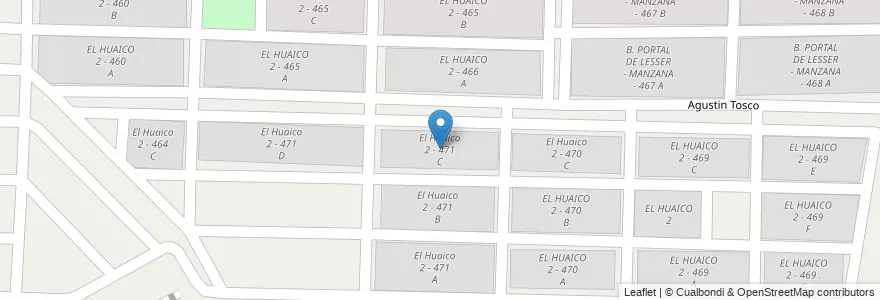 Mapa de ubicacion de El Huaico 2 - 471 C en Arjantin, Salta, Capital, Municipio De Salta.