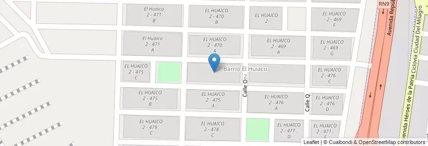 Mapa de ubicacion de EL HUAICO 2 - 475 E en アルゼンチン, サルタ州, Capital, Municipio De Salta.