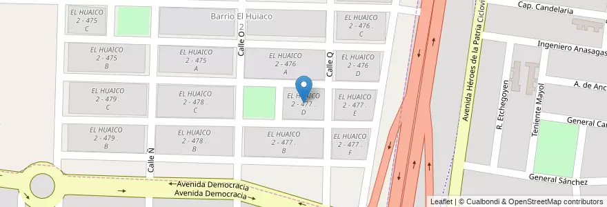 Mapa de ubicacion de EL HUAICO 2 - 477 . D en آرژانتین, Salta, Capital, Municipio De Salta.