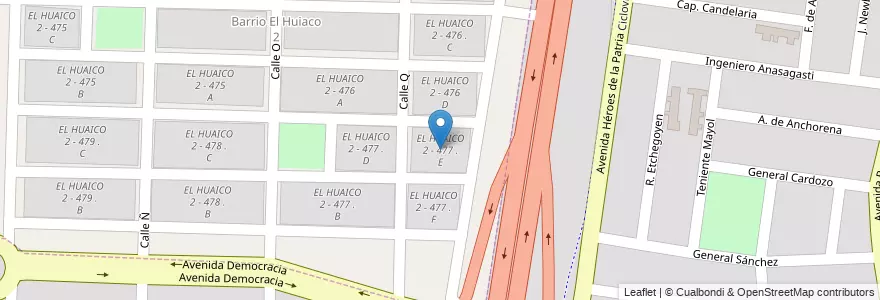 Mapa de ubicacion de EL HUAICO 2 - 477 . E en Argentina, Salta, Capital, Municipio De Salta.