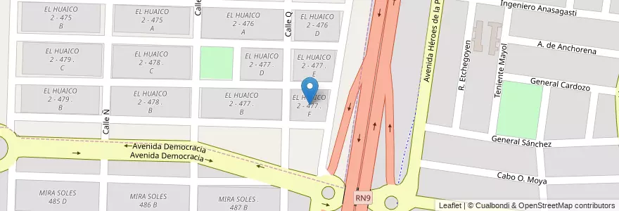 Mapa de ubicacion de EL HUAICO 2 - 477 . F en Аргентина, Сальта, Capital, Municipio De Salta.
