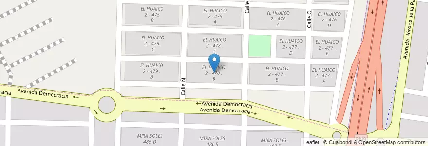 Mapa de ubicacion de EL HUAICO 2 - 478 . B en アルゼンチン, サルタ州, Capital, Municipio De Salta, Salta.