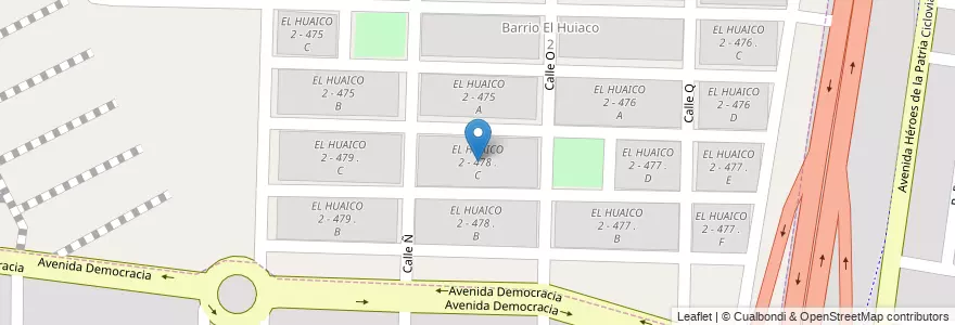 Mapa de ubicacion de EL HUAICO 2 - 478 . C en Аргентина, Сальта, Capital, Municipio De Salta, Salta.