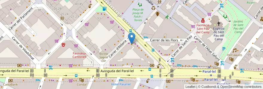 Mapa de ubicacion de El Jabali en Spagna, Catalunya, Barcelona, Barcelonès, Barcelona.