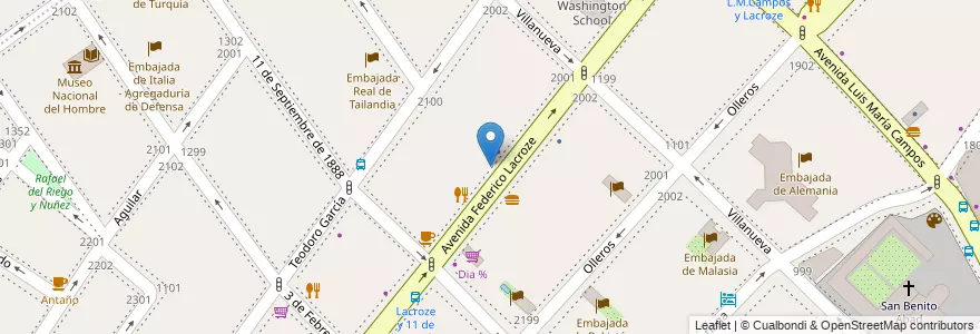 Mapa de ubicacion de El Jardín de Federico, Palermo en アルゼンチン, Ciudad Autónoma De Buenos Aires, ブエノスアイレス, Comuna 14.