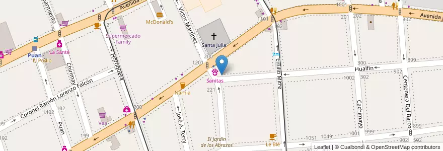 Mapa de ubicacion de El Jardín de los Abrazos, Caballito en Argentinien, Ciudad Autónoma De Buenos Aires, Buenos Aires, Comuna 6.