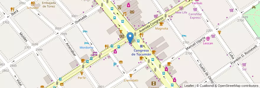 Mapa de ubicacion de El Jevi, Belgrano en Argentinië, Ciudad Autónoma De Buenos Aires, Buenos Aires, Comuna 13.