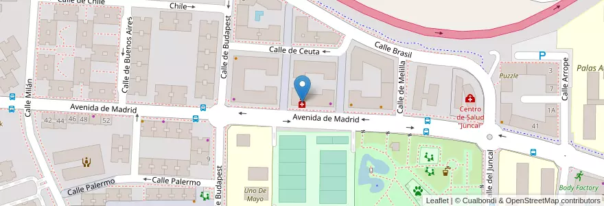 Mapa de ubicacion de El Juncal en إسبانيا, منطقة مدريد, منطقة مدريد, Área Metropolitana De Madrid Y Corredor Del Henares, Torrejón De Ardoz.