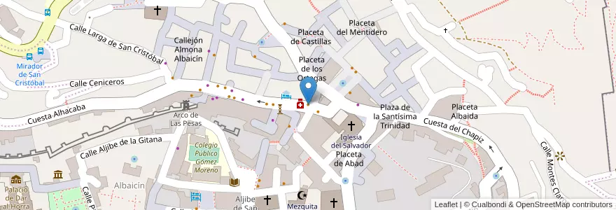 Mapa de ubicacion de El Ladrillo II en Spanien, Andalusien, Granada, Comarca De La Vega De Granada, Granada.