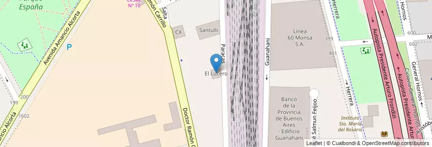 Mapa de ubicacion de El Lucero, Barracas en الأرجنتين, Ciudad Autónoma De Buenos Aires, Comuna 4, Buenos Aires.