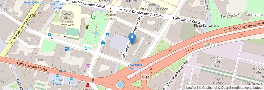 Mapa de ubicacion de El Lúpulo Feroz en Spanien, Asturien, Asturien, Oviedo.
