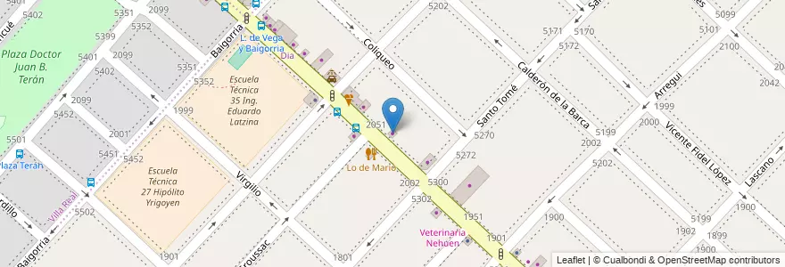 Mapa de ubicacion de El Mago, Monte Castro en Argentinië, Ciudad Autónoma De Buenos Aires, Buenos Aires, Comuna 10.