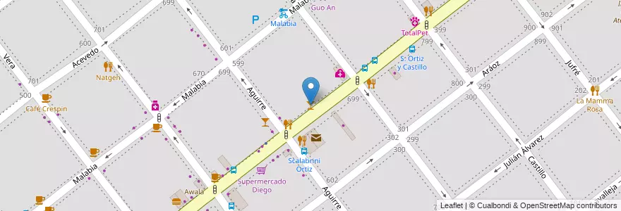 Mapa de ubicacion de El Marquee, Villa Crespo en アルゼンチン, Ciudad Autónoma De Buenos Aires, ブエノスアイレス, Comuna 15.