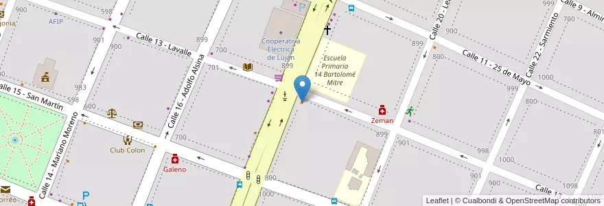 Mapa de ubicacion de El masón en Arjantin, Buenos Aires, Partido De Luján.