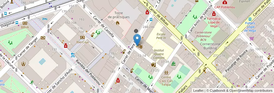 Mapa de ubicacion de El Menjador de la Beckett en Испания, Каталония, Барселона, Барселонес, Барселона.