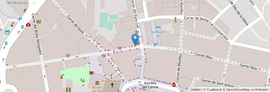 Mapa de ubicacion de El Mercadal en İspanya, Catalunya, Barcelona, Osona, Vic.