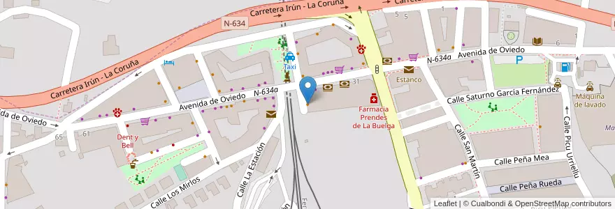 Mapa de ubicacion de El Mercado de Las Especias en 스페인, 아스투리아스, 아스투리아스, Siero.