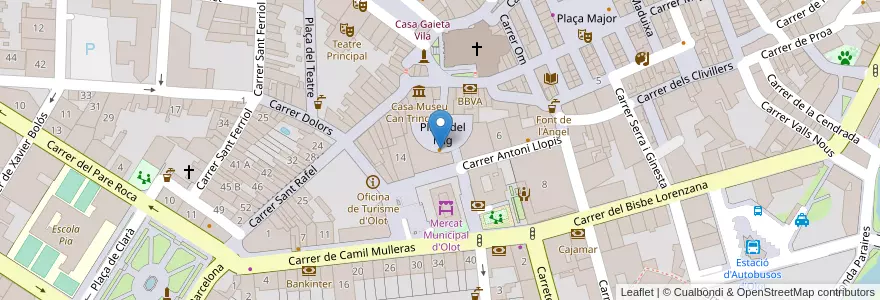 Mapa de ubicacion de El Mig Restaurant en Espagne, Catalogne, Gérone, Garrotxa, Olot.