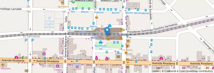 Mapa de ubicacion de El Mirador I en Argentina, Buenos Aires, Partido De Morón, Morón.