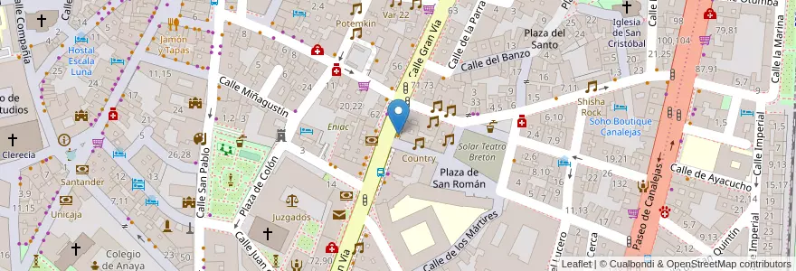 Mapa de ubicacion de El Moderno en 西班牙, Castilla Y León, Salamanca, Campo De Salamanca, Salamanca.