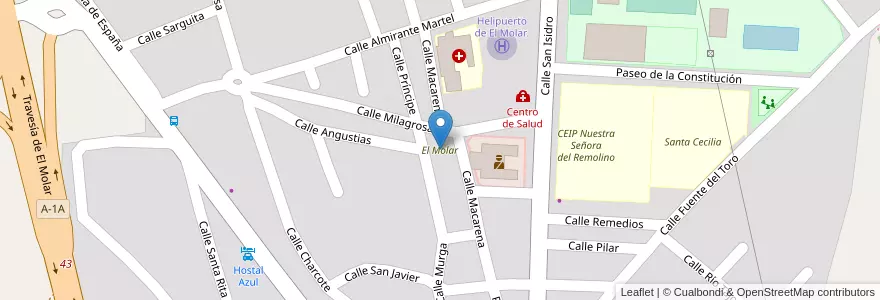 Mapa de ubicacion de El Molar en Испания, Мадрид, Мадрид, Cuenca Del Medio Jarama, El Molar.