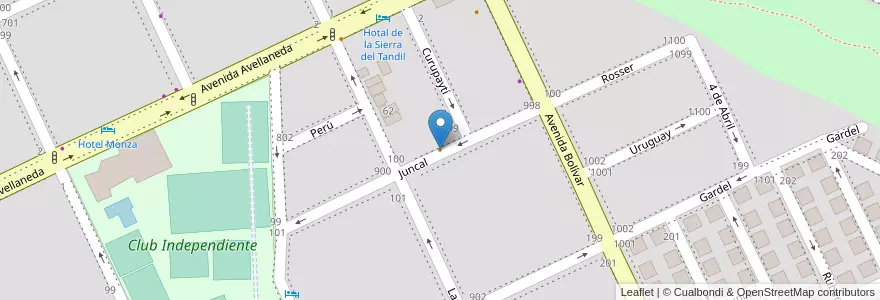 Mapa de ubicacion de El Molino en Argentina, Buenos Aires, Partido De Tandil, Tandil.