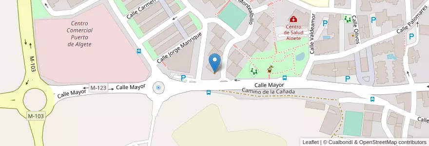 Mapa de ubicacion de El Molino 2 en Испания, Мадрид, Мадрид, Cuenca Del Medio Jarama, Algete.
