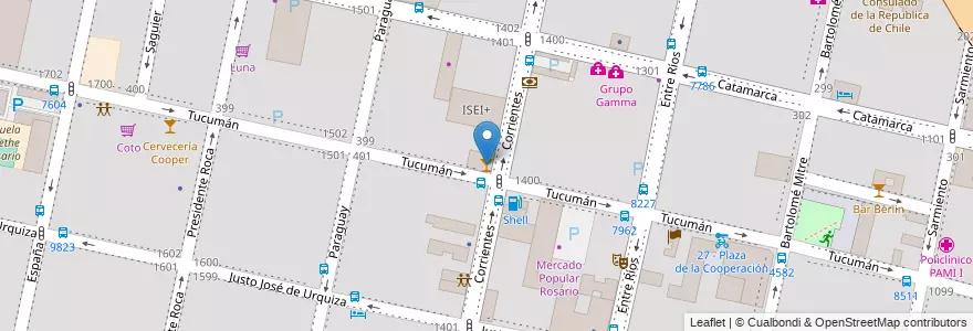 Mapa de ubicacion de El Molino en Arjantin, Santa Fe, Departamento Rosario, Municipio De Rosario, Rosario.