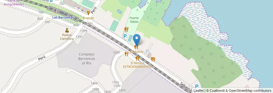 Mapa de ubicacion de El Molino en アルゼンチン, Partido De San Isidro, Acassuso.