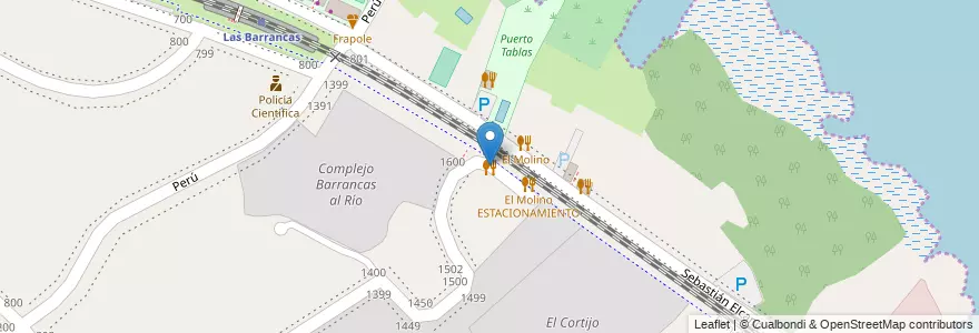 Mapa de ubicacion de EL MOLINO estacionamiento en 아르헨티나, Partido De San Isidro, Acassuso.